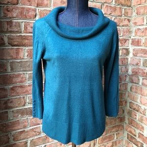 Debbie Morgan Cowl neck sweater Medium teal